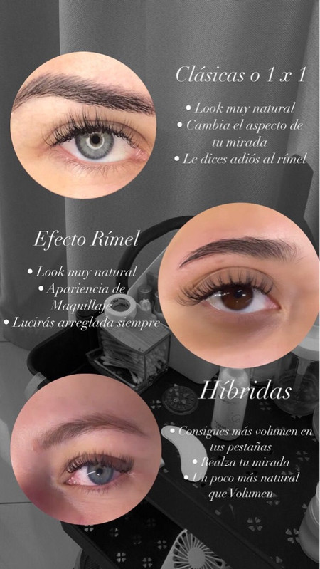 Extensiones de pestañas estilo natural